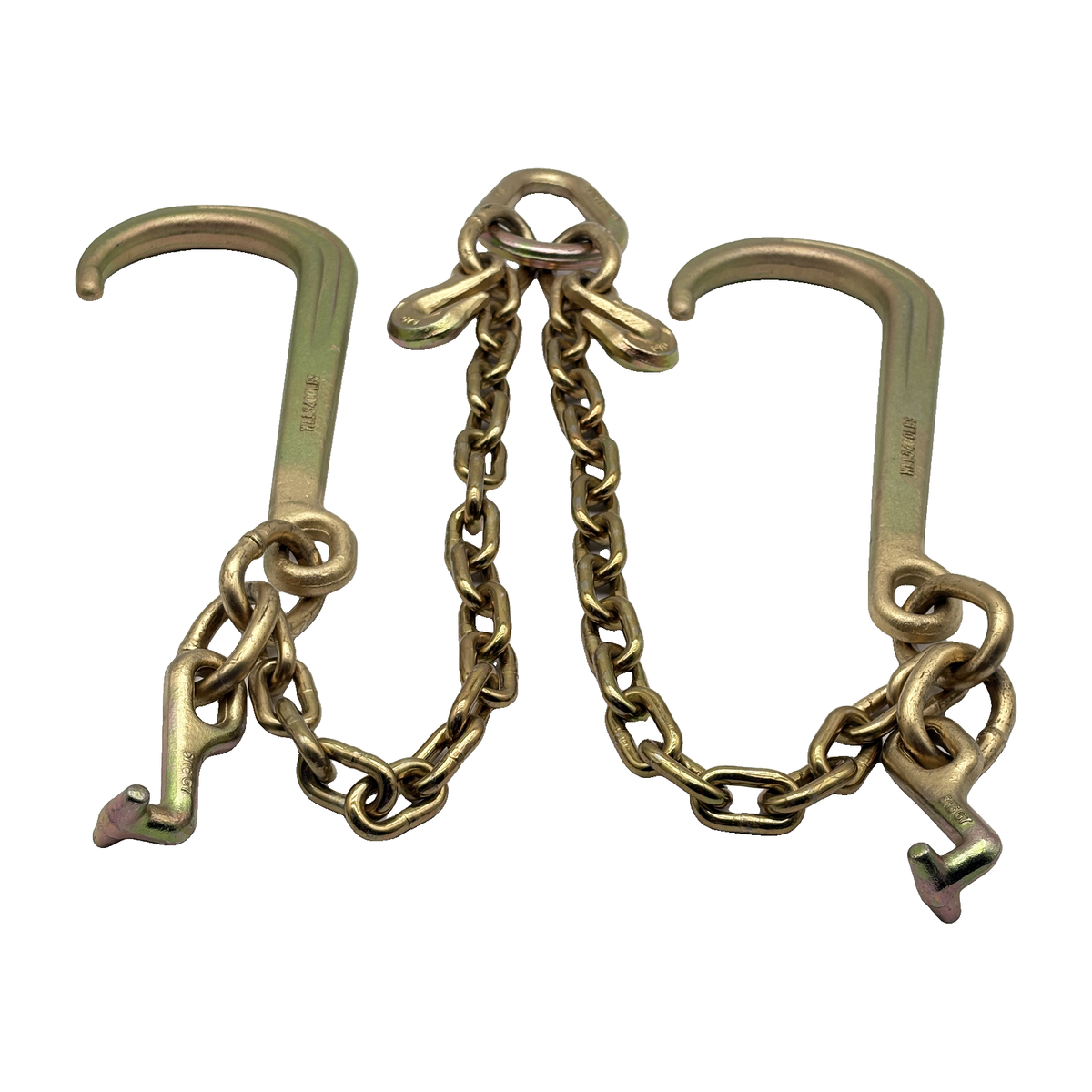 G70 V-Bridle Chain Assembly w/24" Chain Legs w/15" J Hooks and "T" Frame Hooks