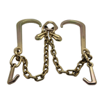 G70 V-Bridle Chain Assembly w/24" Chain Legs w/15" J Hooks and 4" Mini "J " Frame Hooks