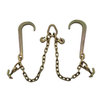 G70 V-Bridle Chain Assembly w/24" Chain Legs w/15" J Hooks w/T-J Combo Frame Hooks