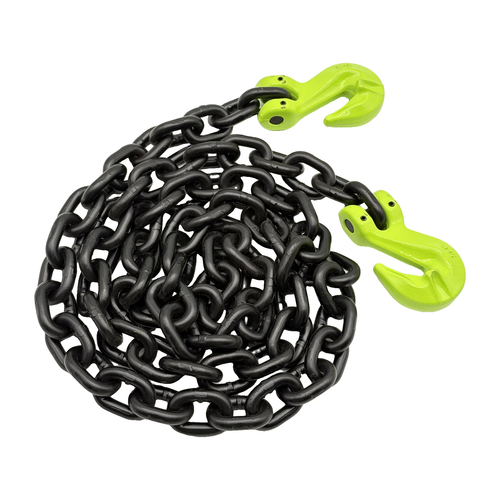 Grade 100 3/8" x 20' Transport Chain Assembly w/Clevis Grab Hooks