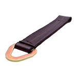 2" x 12" HD 3 Ply Center Short End/Ratchet Buckle End w/2'' Flat Delta Ring - Black
