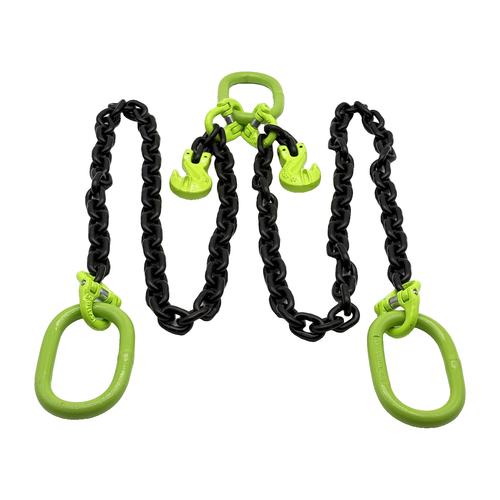 G100 2-Leg Chain Sling w/Shortening Grab Hooks + Master Links