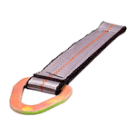 2" x 12" HD 3 Ply Center Short End/Ratchet Buckle End w/2'' Flat Delta Ring - Gray