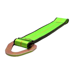 2" x 12" HD 3 Ply Center Short End/Ratchet Buckle End w/2'' Flat Delta Ring - Green