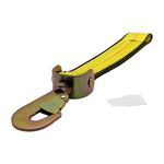 2" x 12" Heavy-Duty 3 Ply Center Short End/Ratchet Buckle End w/2" Swivel Flat Snap Hook - Yellow