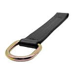 2" x 12" Heavy-Duty 3 Ply Center Short End/Ratchet Buckle End w/2" D-Ring - Black