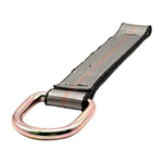 2" x 12" HD 3 Ply Center Short End/Ratchet Buckle End w/2'' D-Ring - Gray