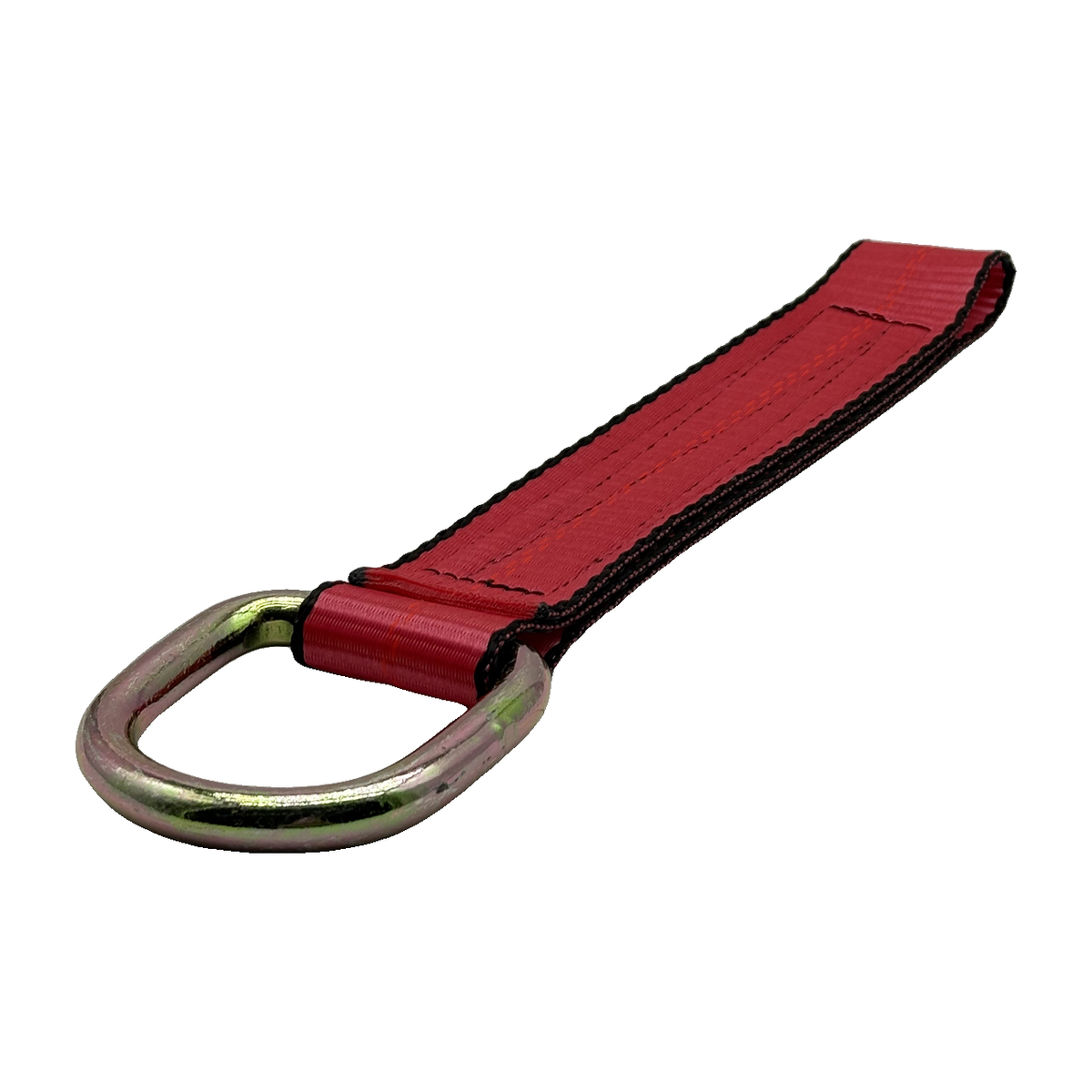 2" x 12" Heavy-Duty 3 Ply Center Short End/Ratchet Buckle End w/2" D-Ring - Red
