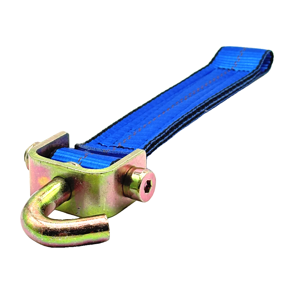 2" x 12" HD 3 Ply Center Short End/Ratchet Buckle End w/2'' Swivel ''J'' Hook - Blue