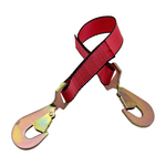 2" x 24" 1-Ply Strap Extension w/Twisted Flat Snap Hooks on Each End - Red