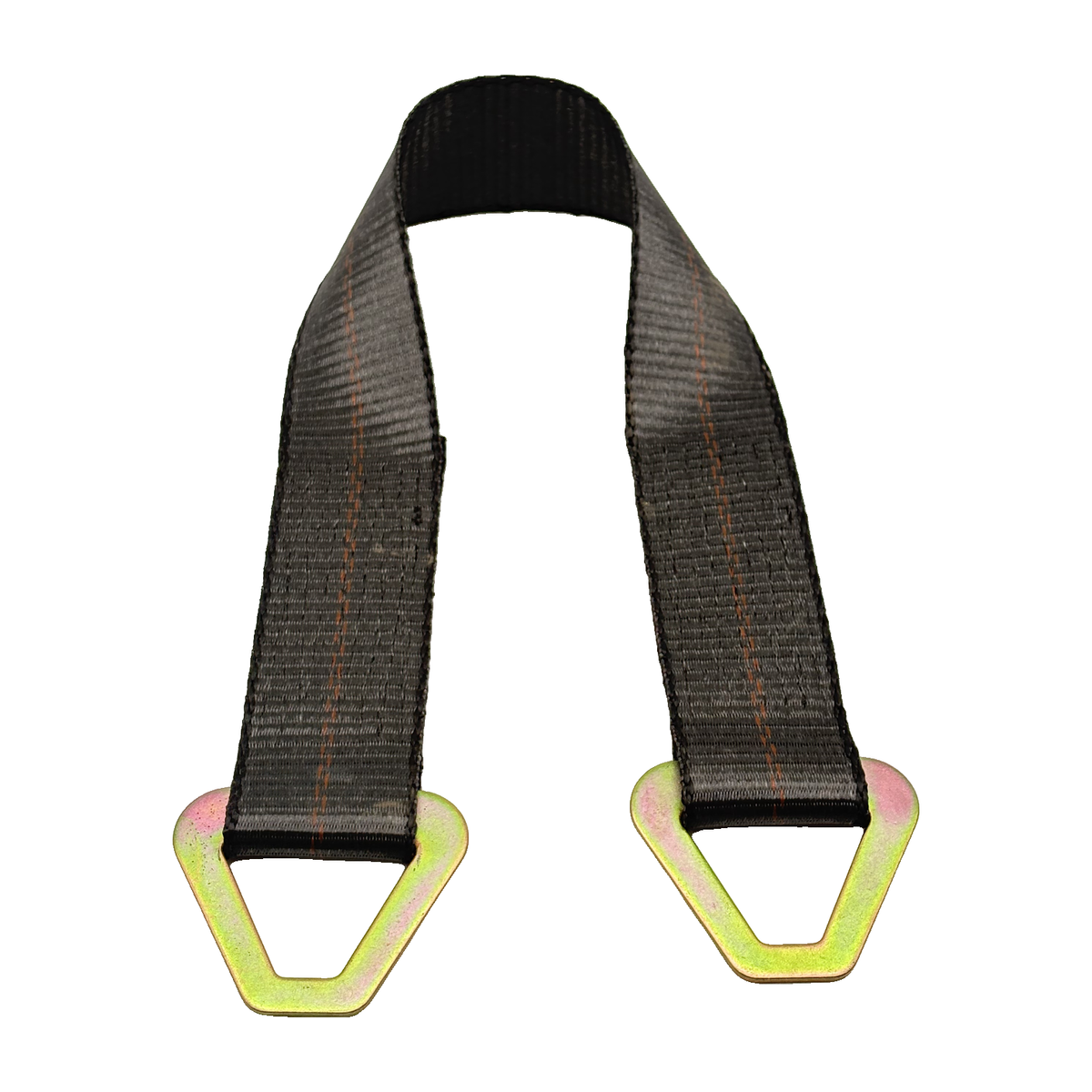2" x 24" 1-Ply Strap Extension w/2" Flat Delta Ring on Each End - Black