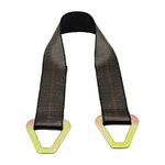 2" x 24" 1-Ply Strap Extension w/2" Flat Delta Ring on Each End - Black